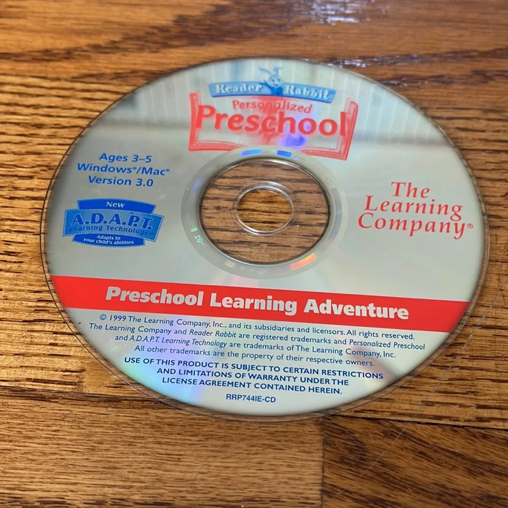 The Learning Company Reader Rabbit Personalized Preschool PC Software